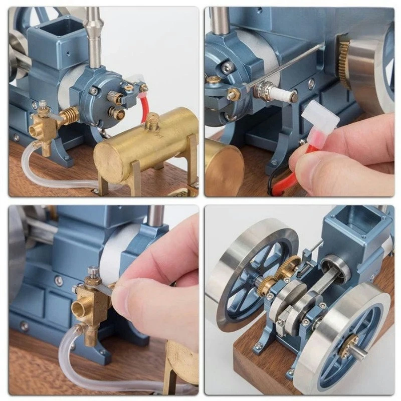 Hobby Science Lab - Tek Silindirli Yakıtlı Motor Modeli Hareketli