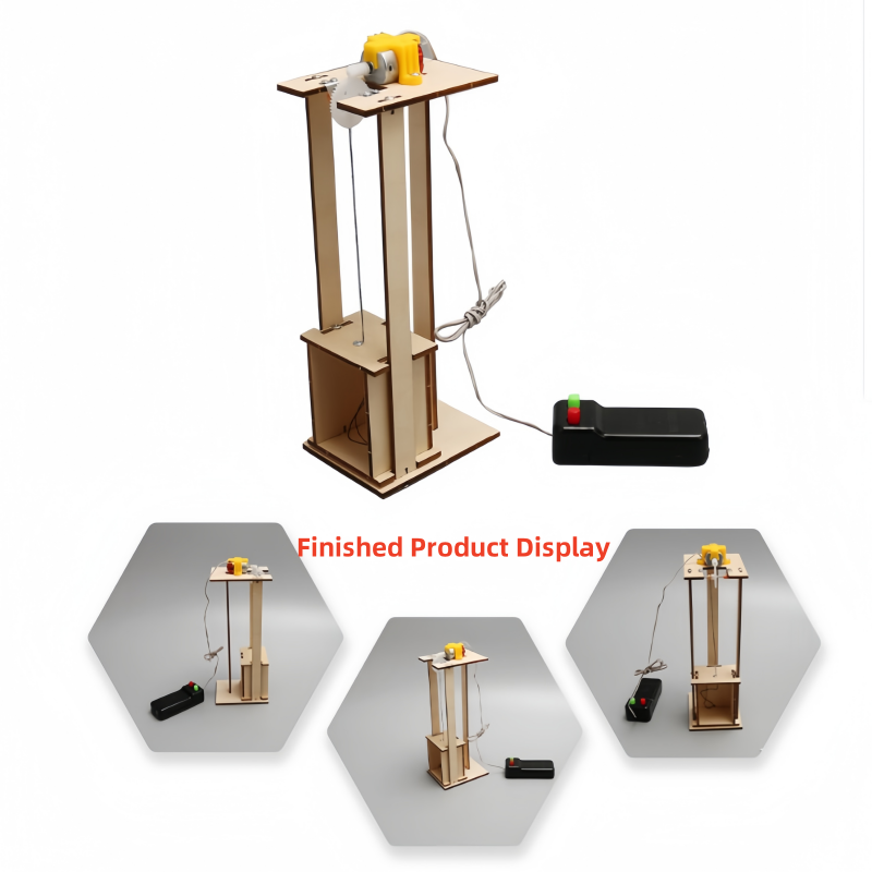 Science Project Kit - DIY Elektrikli Uzaktan Kumandalı Asansör Kiti