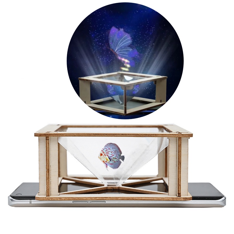 Science Project Kit - Çocuklar için DIY 3D Holografik Projektör