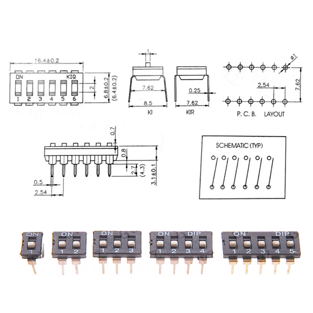 Circuit Snap Kit - 5 adet 2 2.54mm Pitch Toggle