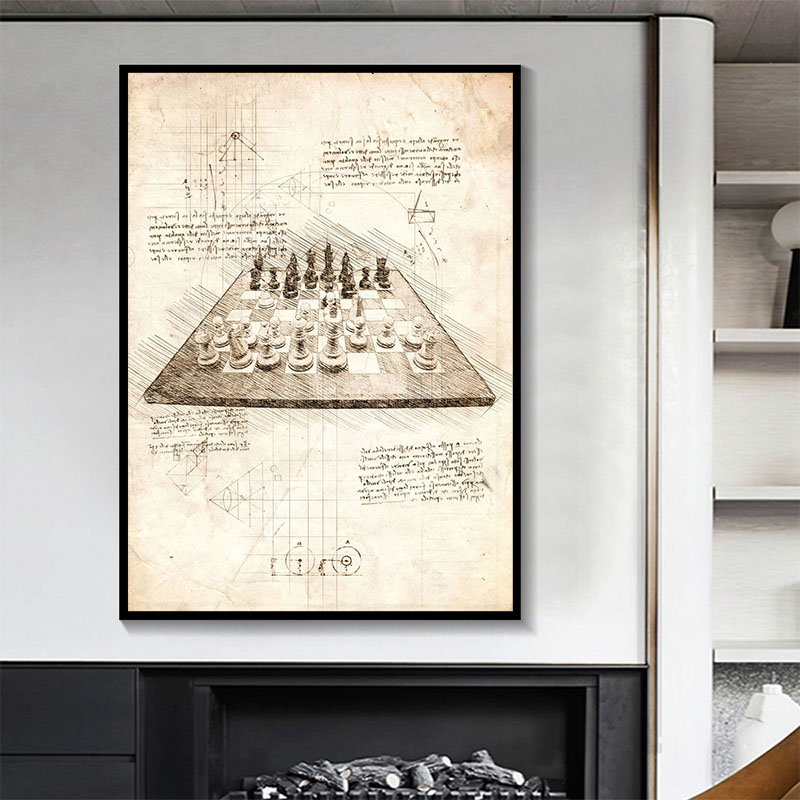 Vintage soyut Da Vinci skeskeç - Star Map Poster incelemesi ve fiyatı