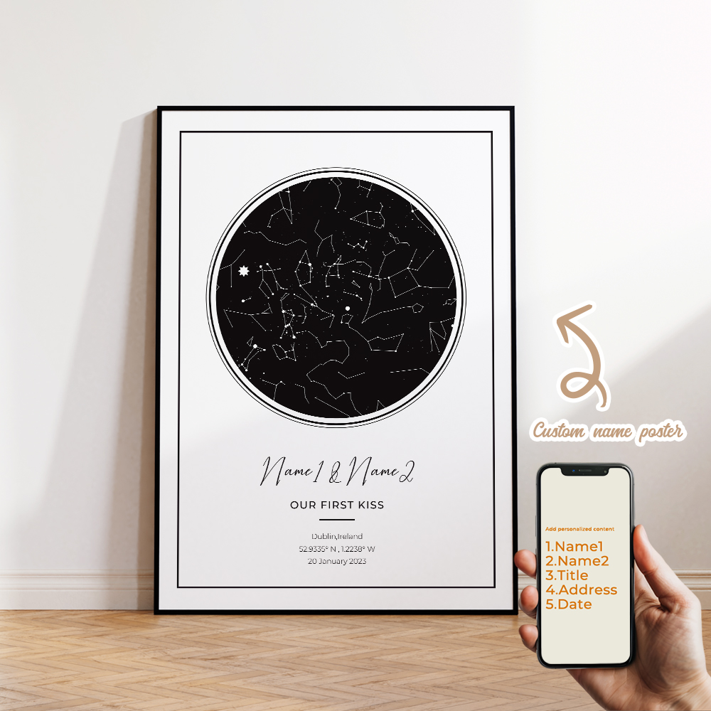Modern Özel Kişiselleştirilmiş - Star Map Poster incelemesi ve fiyatı