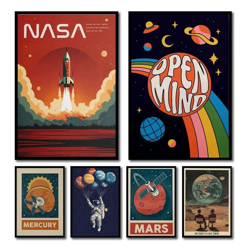 1 adet Retro Güneş Sistemi Gez - Star Map Poster incelemesi ve fiyatı