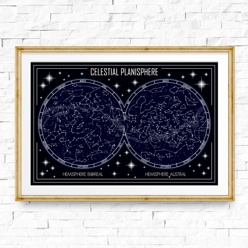 Göksel Planisfer Haritası Tuva - Star Map Poster incelemesi ve fiyatı